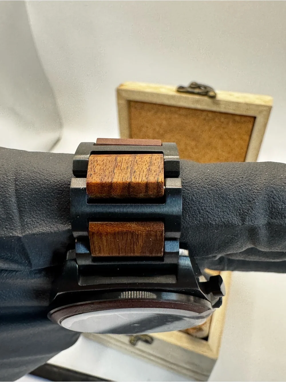 Avantwood Men's Black and Brown Wooden Chronograph Watch